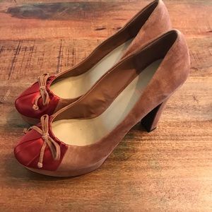 Levity Suede and Satin Heels- 7.5